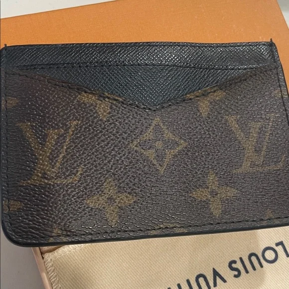 Louis Vuitton Monogram Black and Brown Card Holder